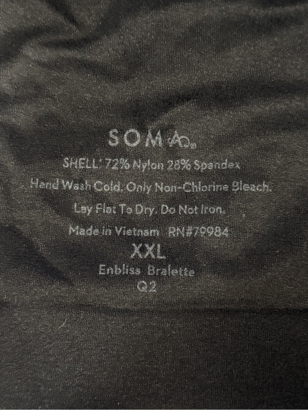 Bundle of 2 Soma Enbliss Seamless Wireless Bralettes in Black and Navy - Picture 6 of 6